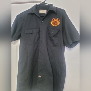 Dickies botton down shirt with Harley patch